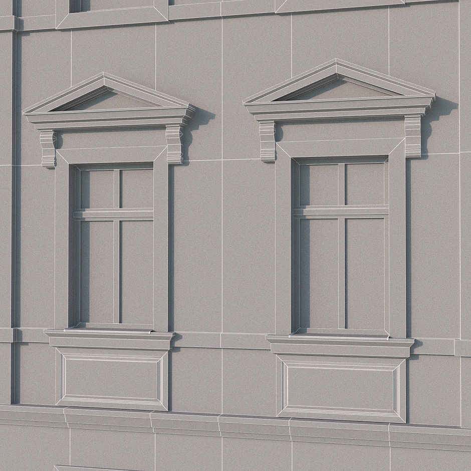 Classic building Low-poly 3D model_10