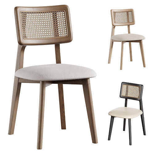 Rattan Dining Chair 3D model