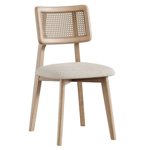 Rattan Dining Chair 3D model 3