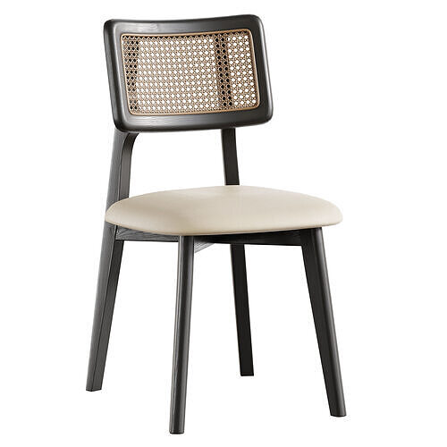 Rattan Dining Chair 3D model 4