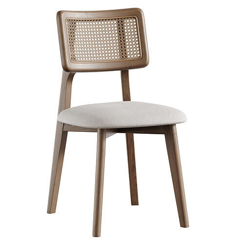 Rattan Dining Chair 3D model 2