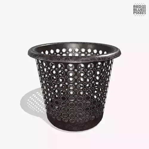 Trash Can Low-poly 3D model