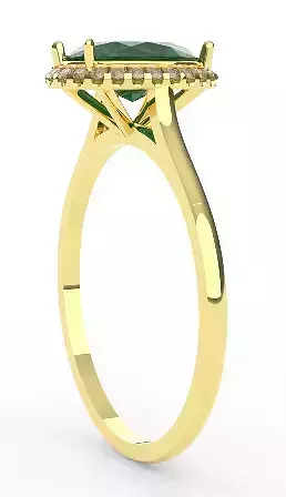 Ring Size 7 Emerald Oval