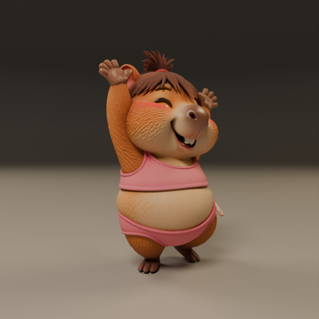 capybara 3D print model_12