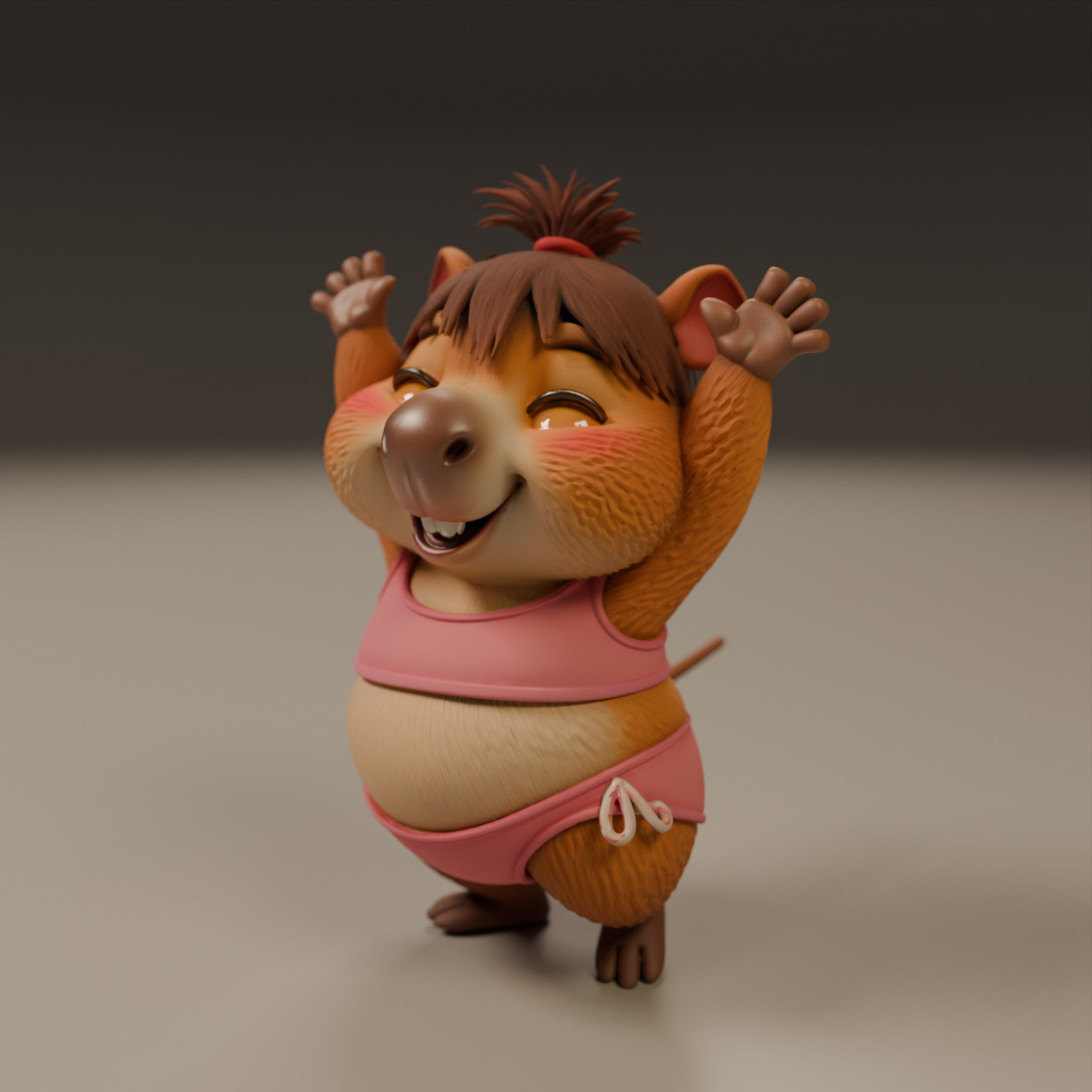 capybara 3D print model_13