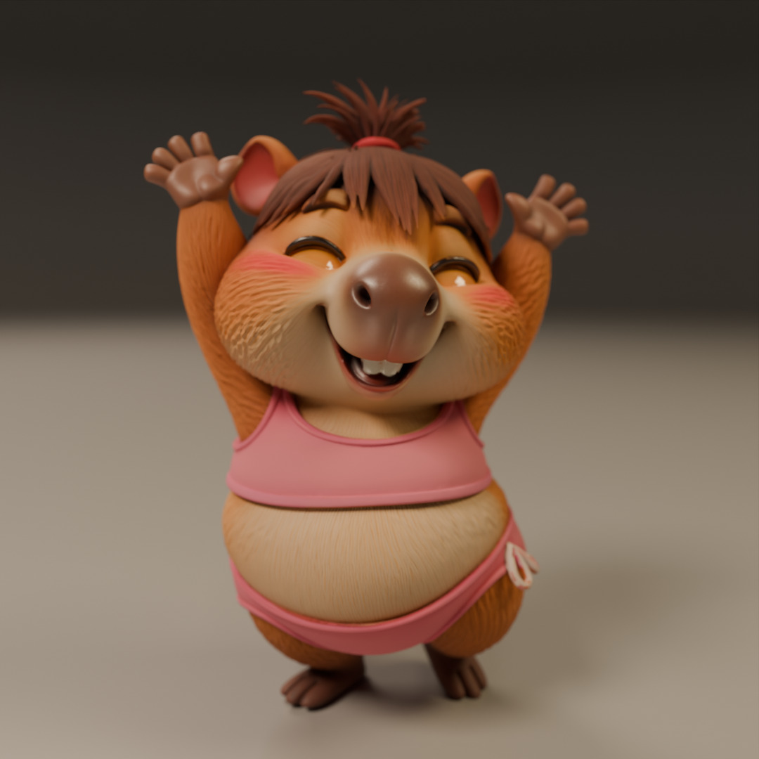 capybara 3D print model_16
