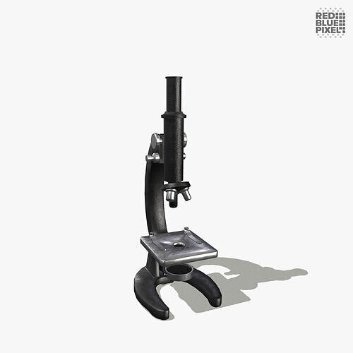 Microscope V01 Low-poly 3D model