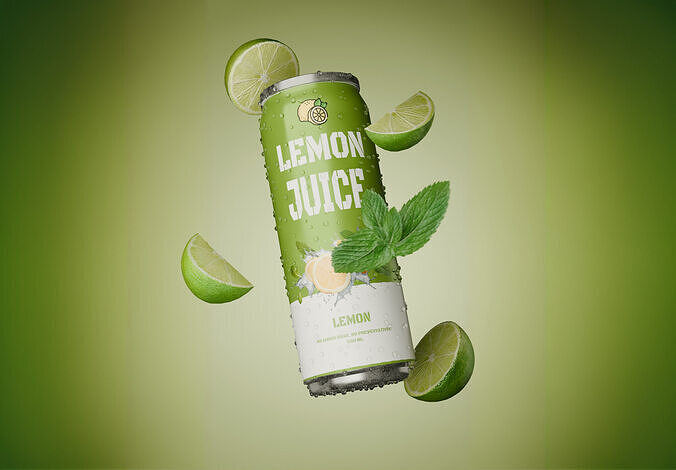 Soda Juice Can Animation Low-poly 3D model