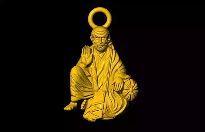 Sai Baba 3D Pendant 3D print model