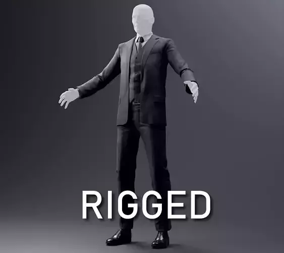Three-Piece Suit Rigged