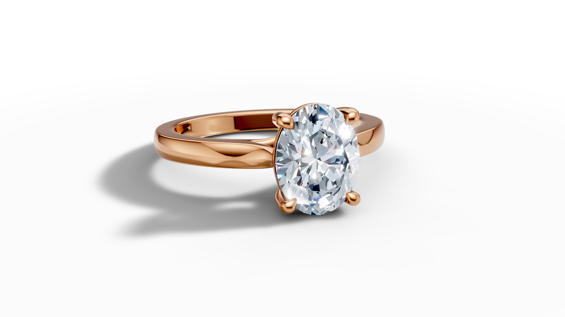 9x7 Oval Stone Trellis Solitaire Engagement Ring Promise Ring  3D print model_44