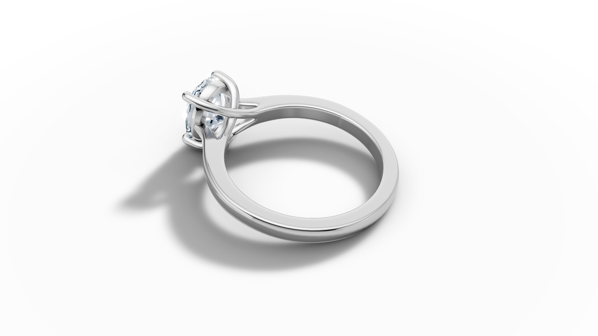 9x7 Oval Stone Trellis Solitaire Engagement Ring Promise Ring  3D print model_34