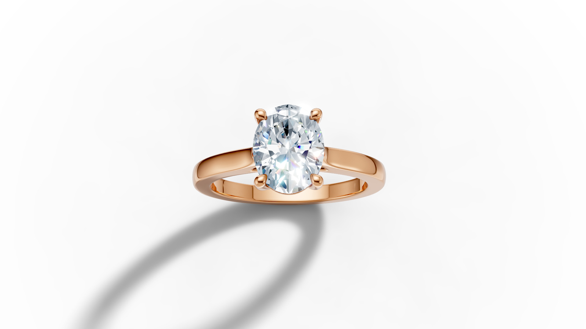 9x7 Oval Stone Trellis Solitaire Engagement Ring Promise Ring  3D print model_30