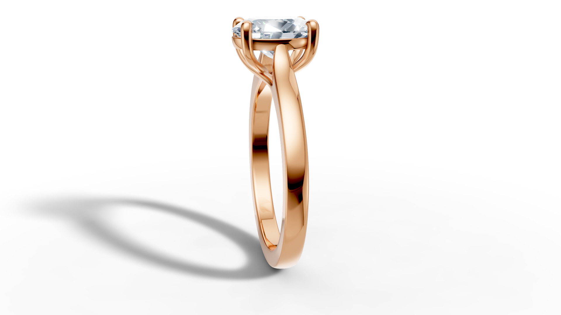 9x7 Oval Stone Trellis Solitaire Engagement Ring Promise Ring  3D print model_46