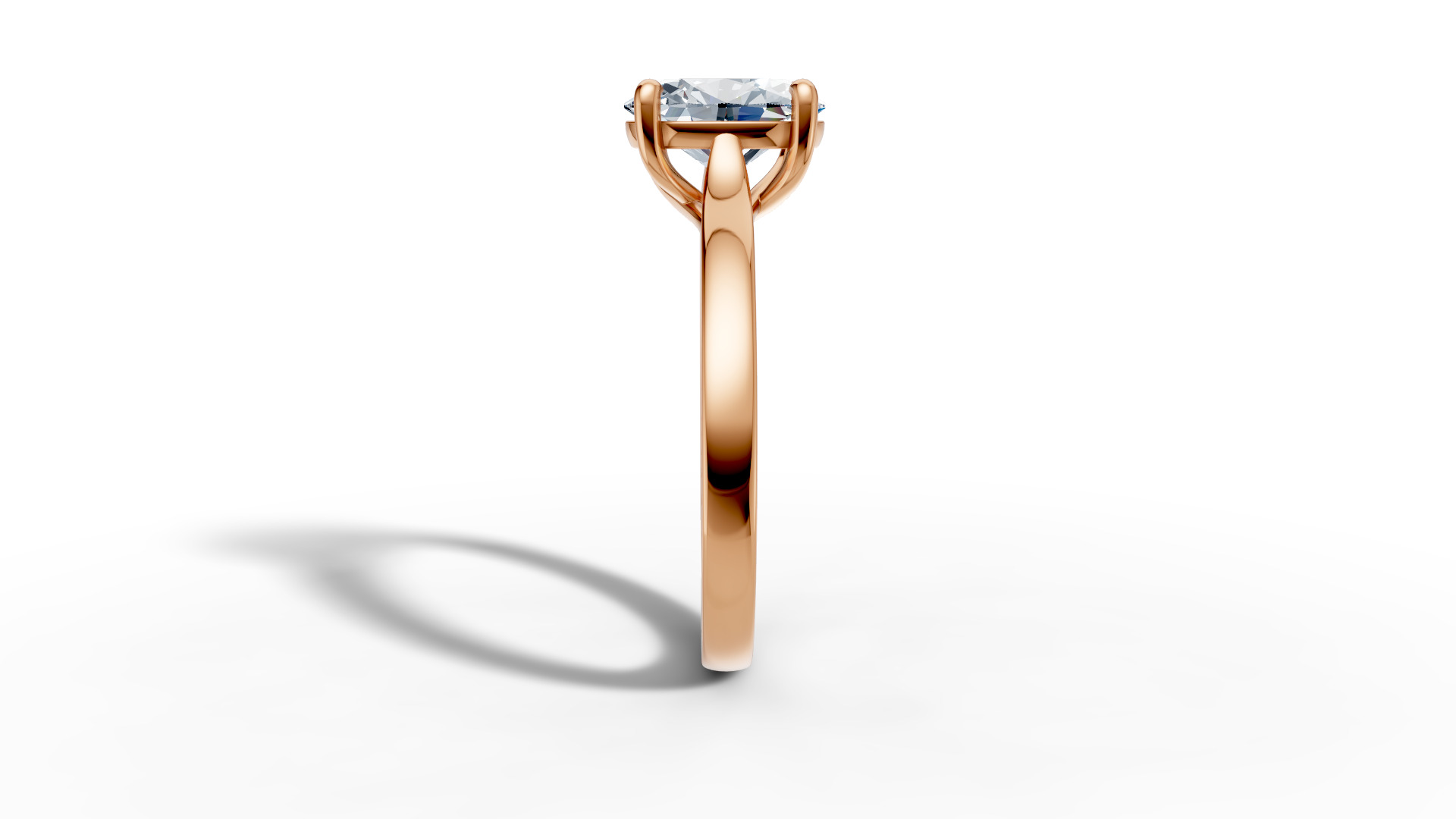 9x7 Oval Stone Trellis Solitaire Engagement Ring Promise Ring  3D print model_21