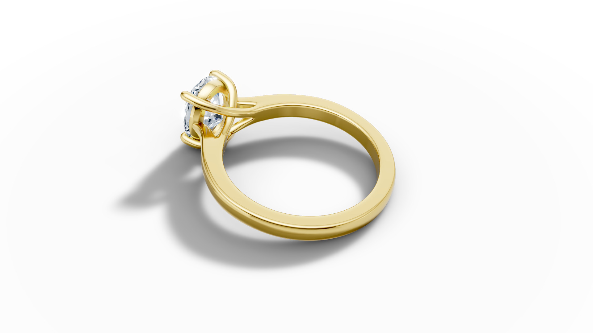 9x7 Oval Stone Trellis Solitaire Engagement Ring Promise Ring  3D print model_11