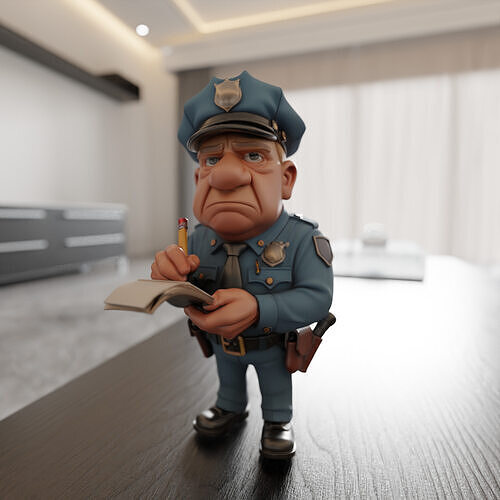 police officer 3D print model