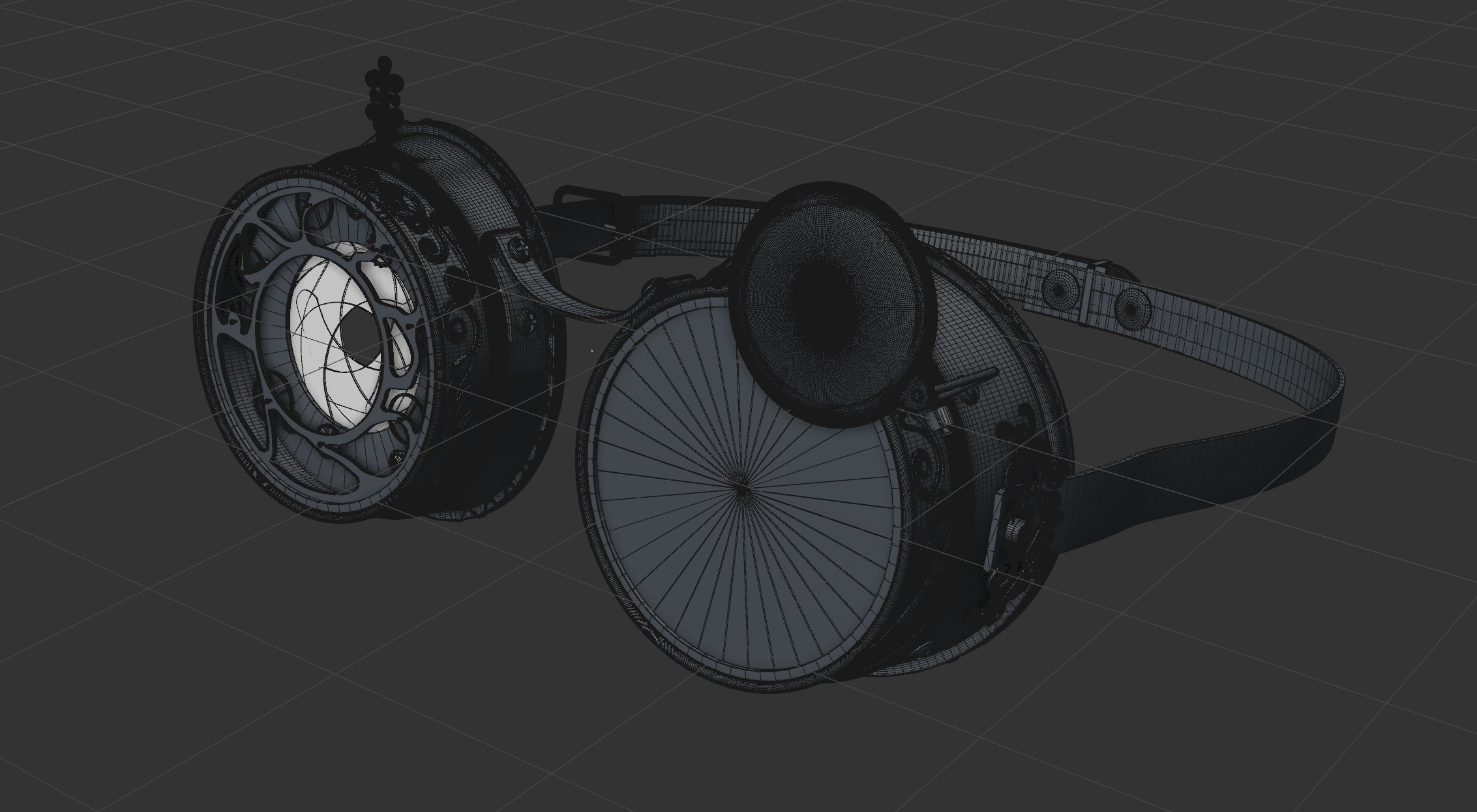 Retro glasses 3D model_3