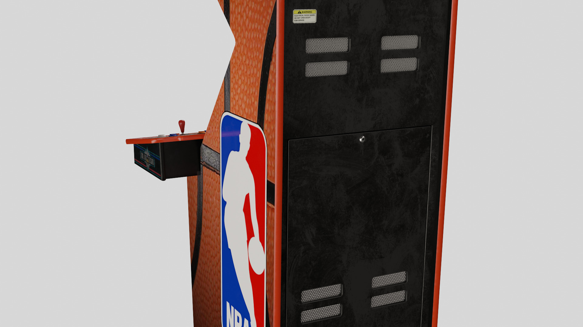 Basketball Jam Arcade Cabinet Retro Low-poly 3D model_4