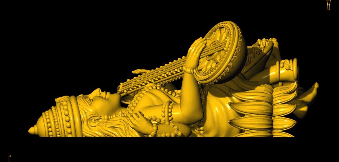 Saraswathi Devi 3D Model 3D print model_2