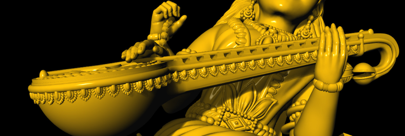 Saraswathi Devi 3D Model 3D print model_5