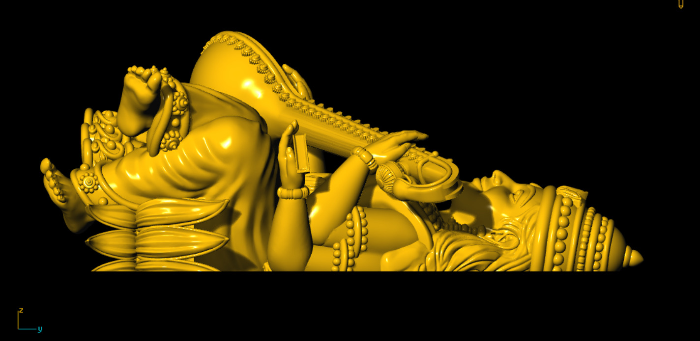 Saraswathi Devi 3D Model 3D print model_1