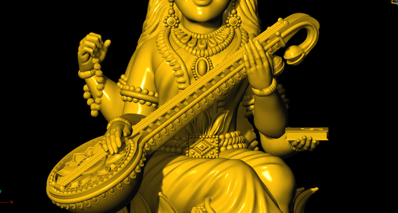 Saraswathi Devi 3D Model 3D print model_14