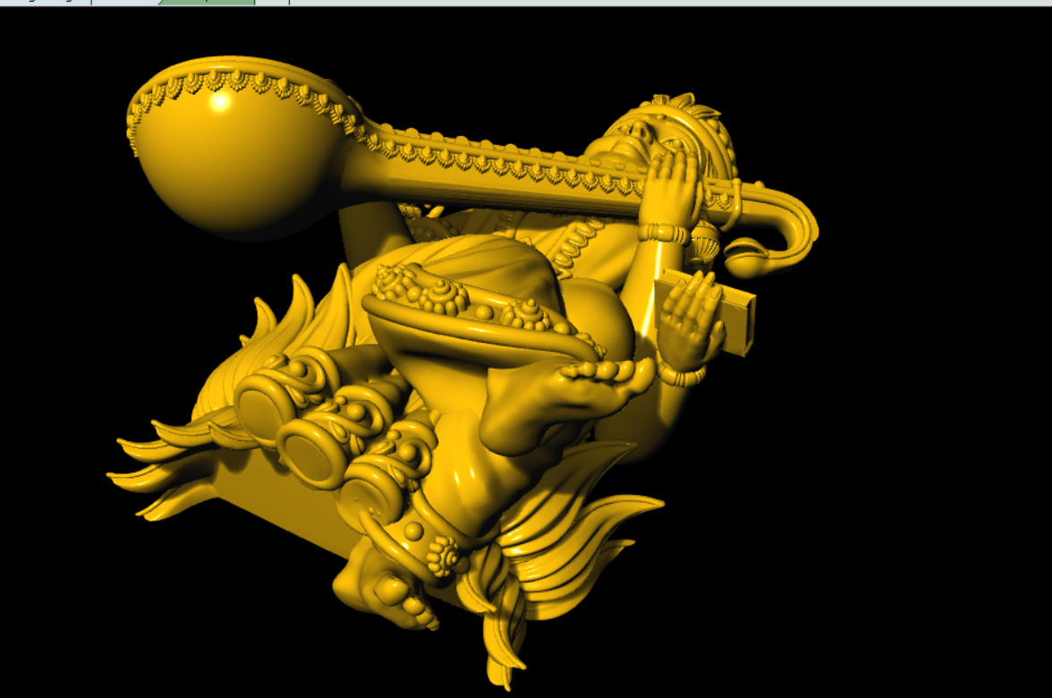 Saraswathi Devi 3D Model 3D print model_4