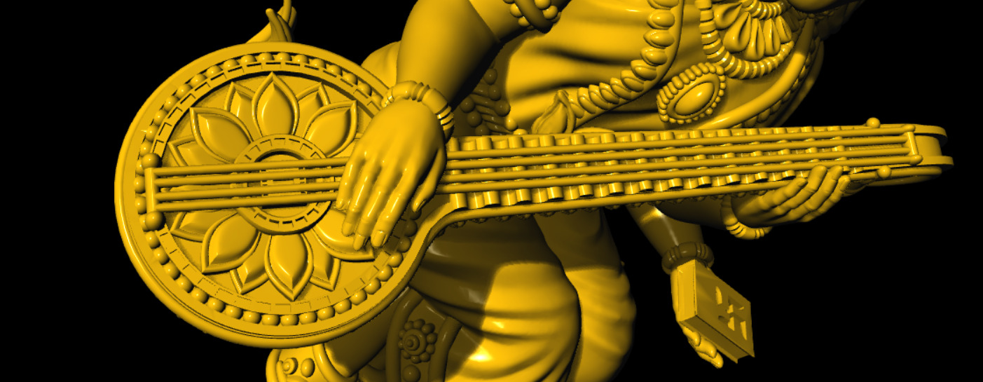 Saraswathi Devi 3D Model 3D print model_6