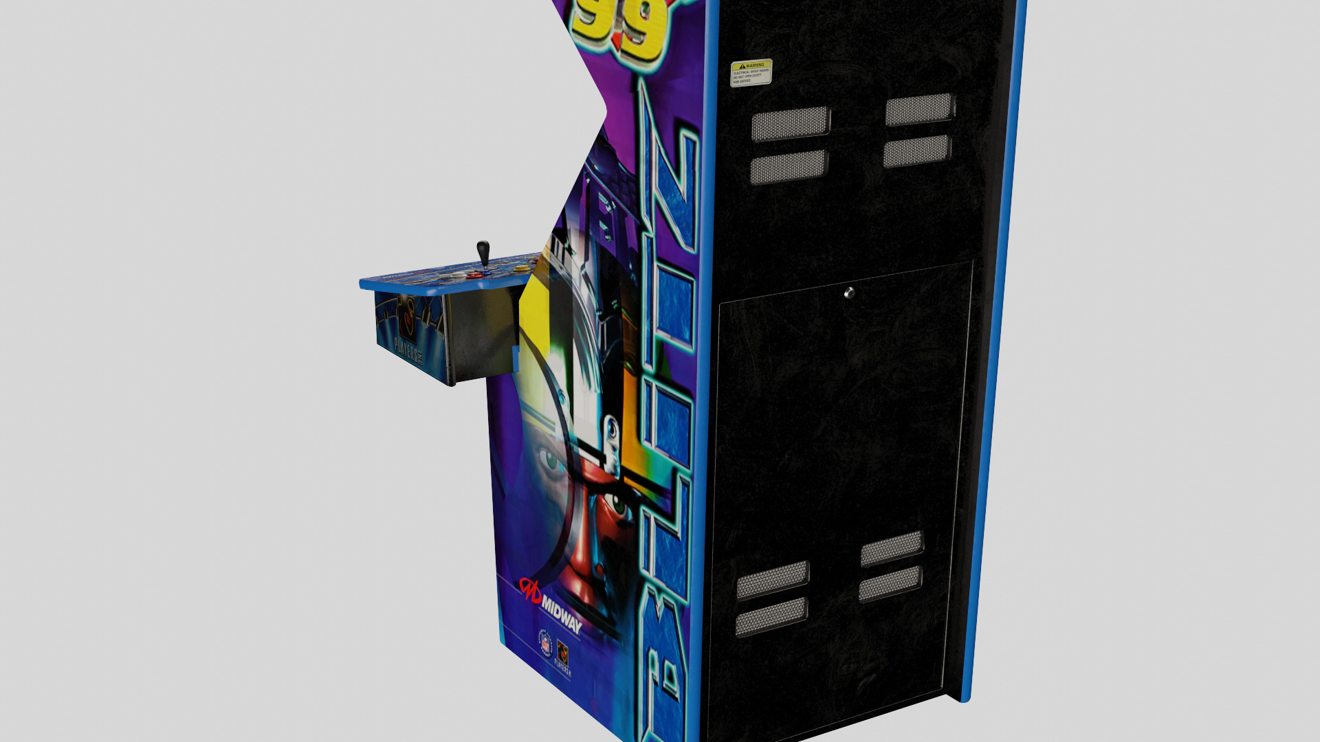 Football Blitz Arcade Cabinet Retro Low-poly 3D model_5