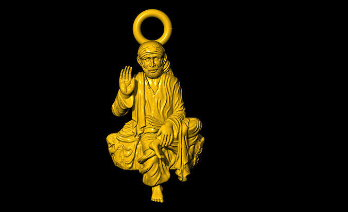 Sai baba 3d printable pendant 3D print model