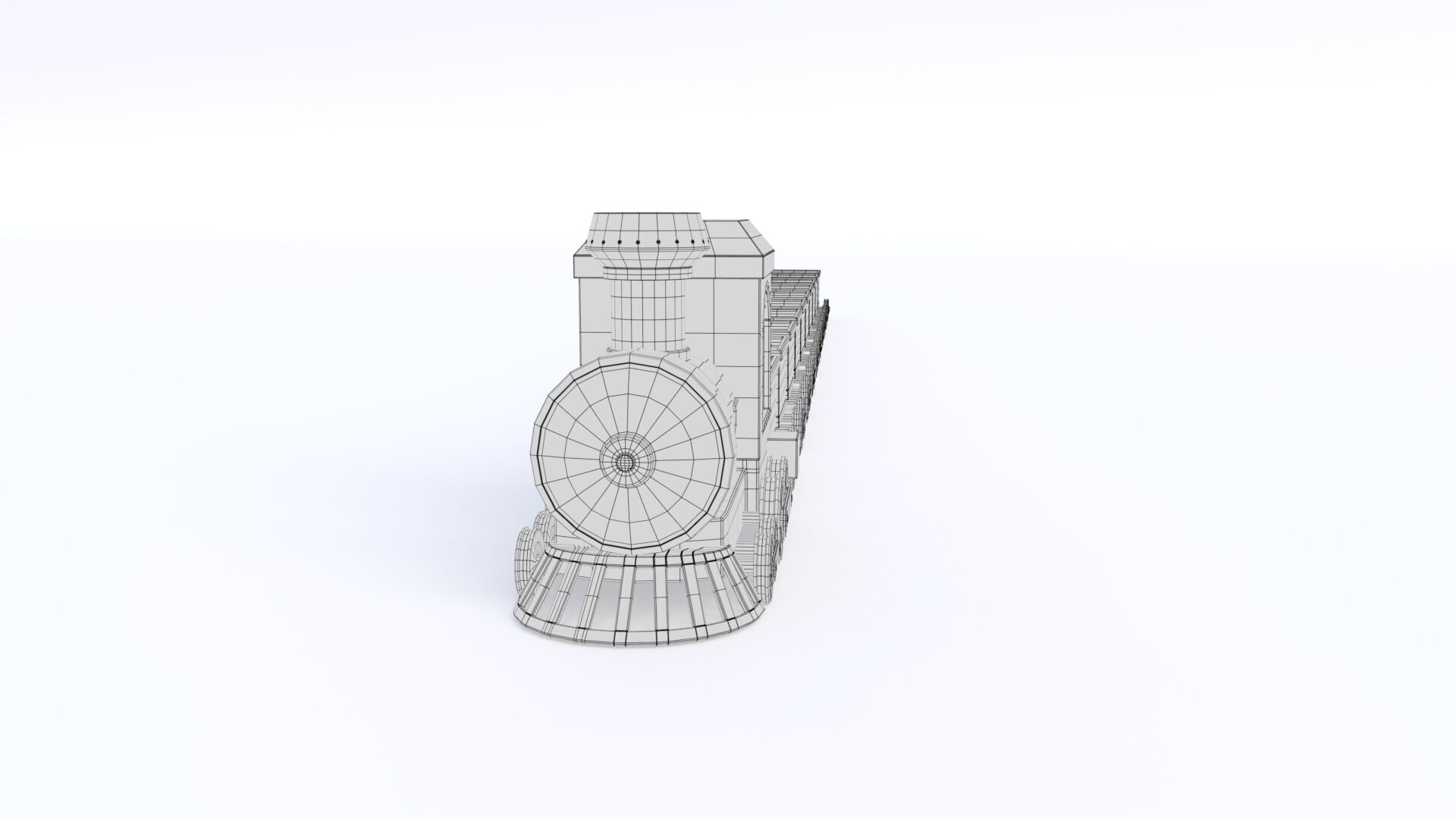 ToyTrain Low-poly 3D model_19