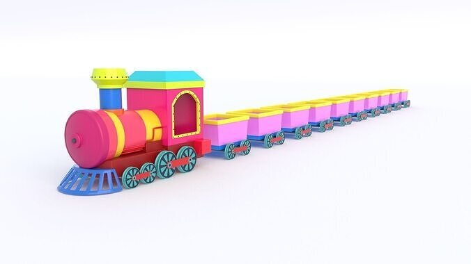 ToyTrain Low-poly 3D model