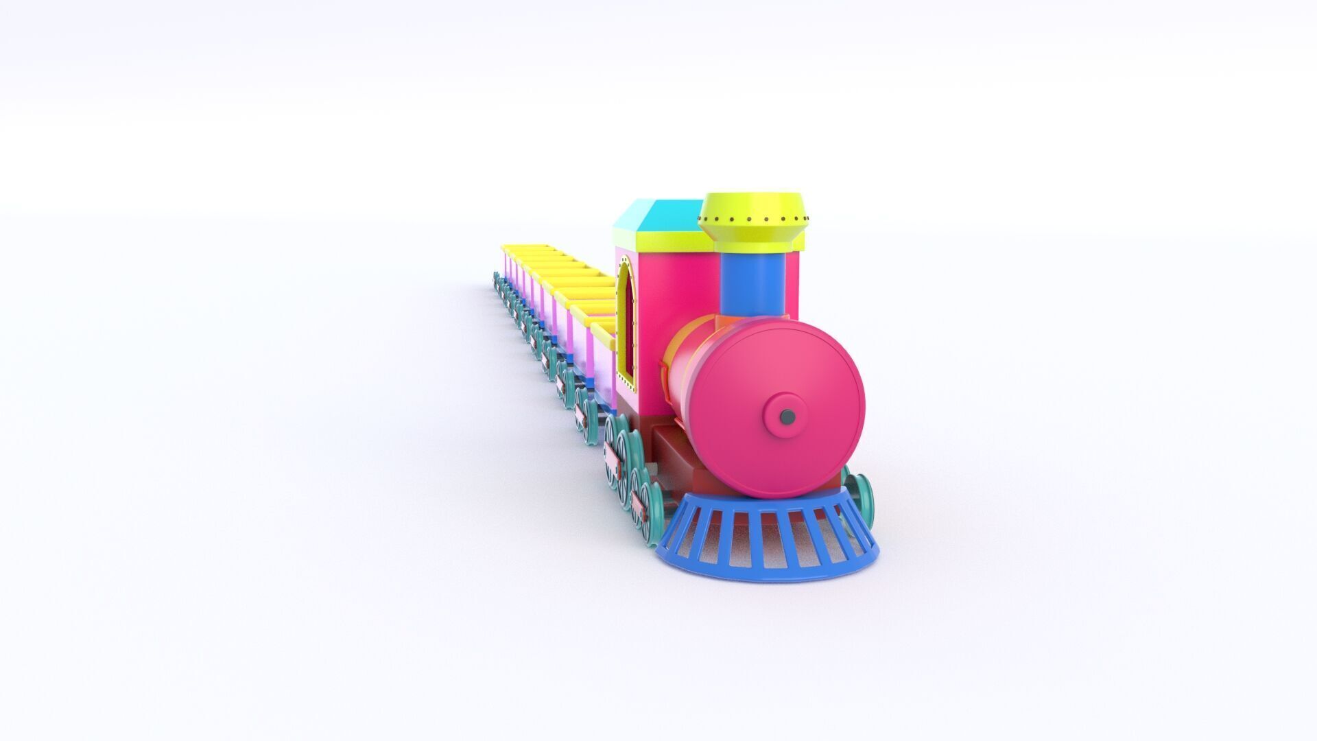 ToyTrain Low-poly 3D model_4