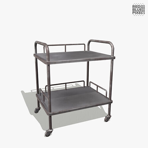 Medical Trolley Low-poly 3D model