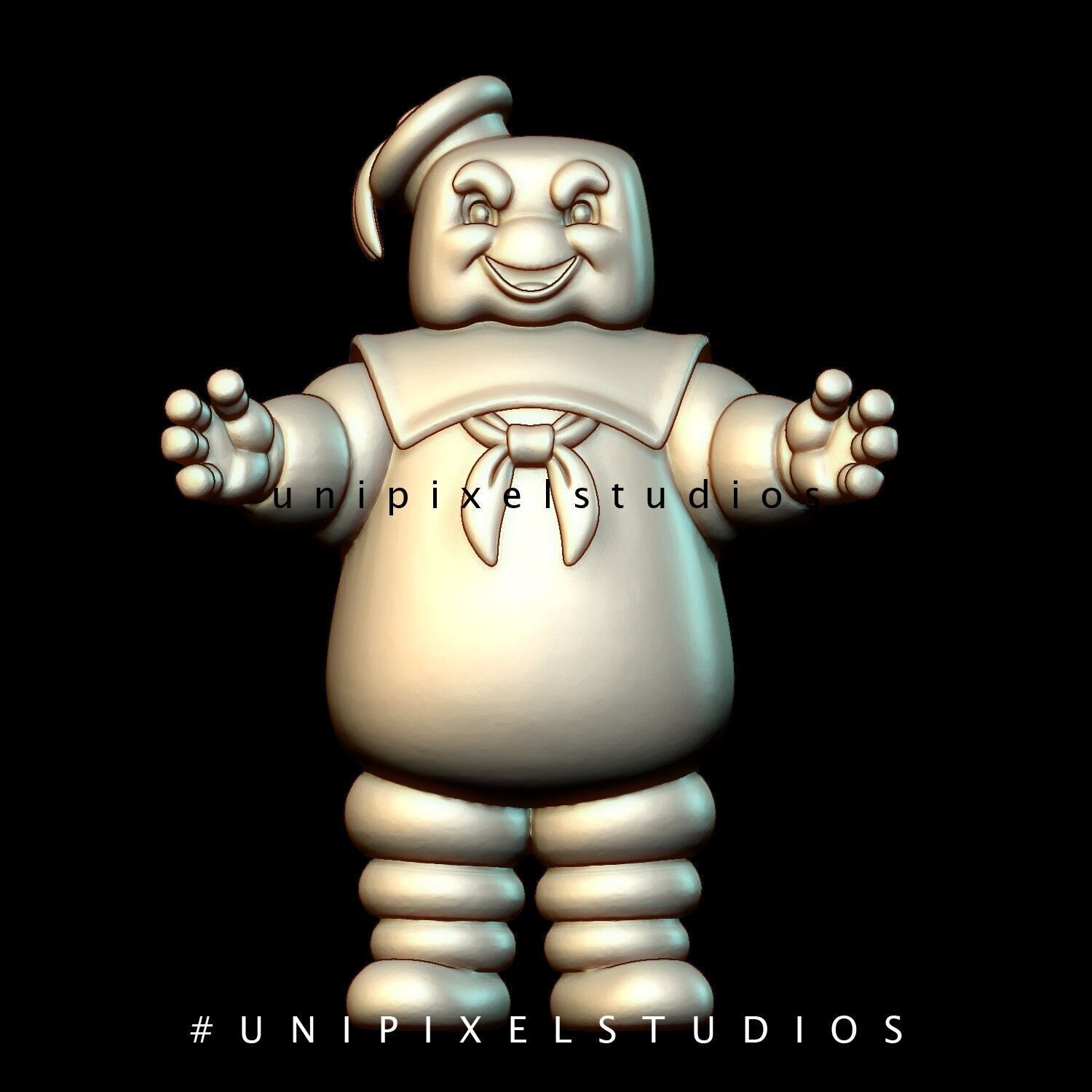 Stay Puft Marshmallow Man STL  3D print model_3
