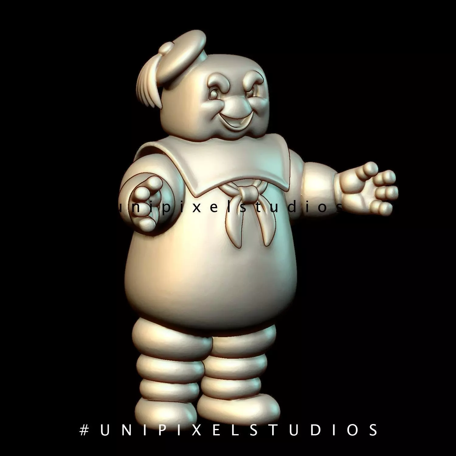 Stay Puft Marshmallow Man STL  3D print model_0
