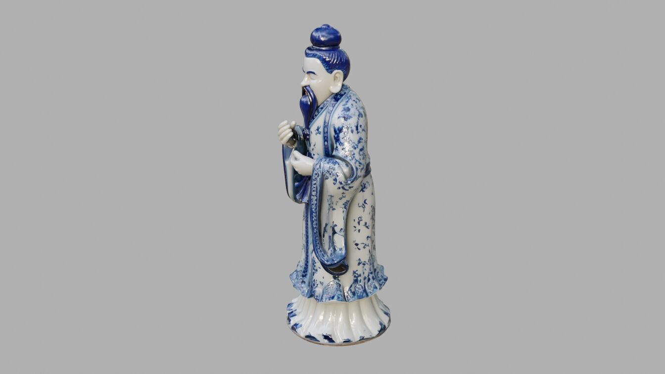 Porcelain Statue Decorative Figurine Low-poly 3D model_6