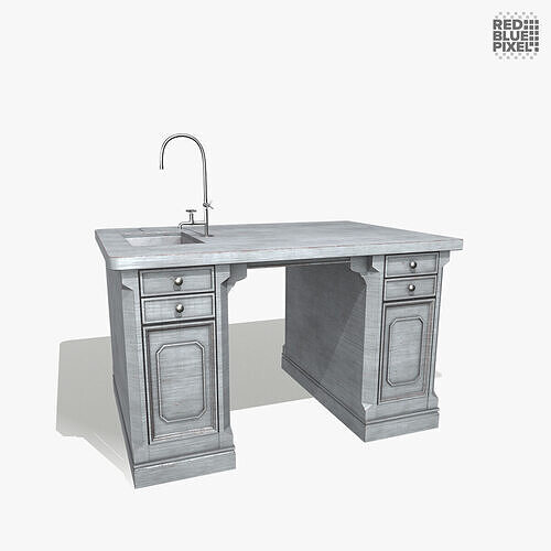 Lab Table V01 Low-poly 3D model