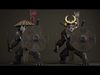 Panda Samurai Low-poly 3D model_1