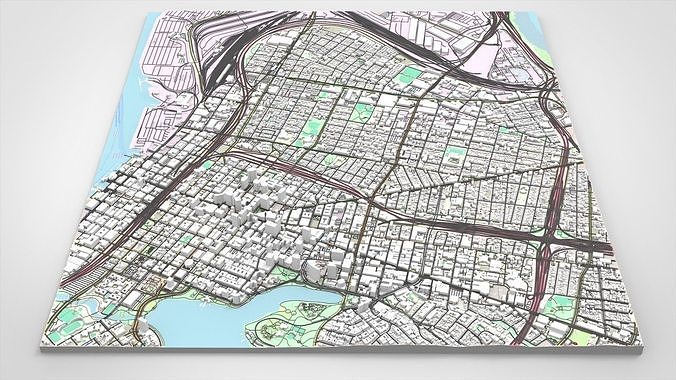 Cityscape Oakland California United States 3D model