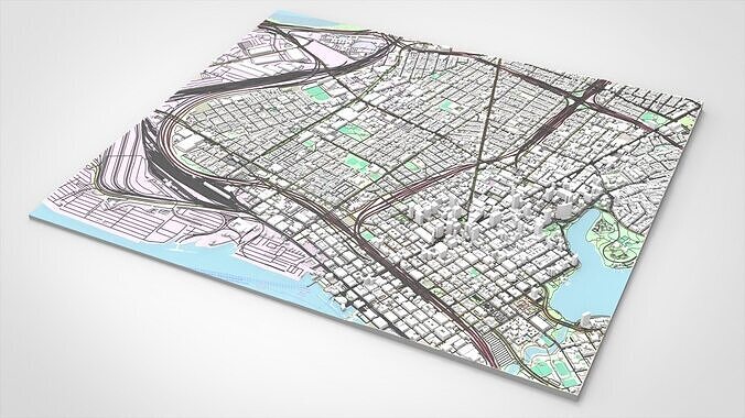 Cityscape Oakland California United States 3D model 7
