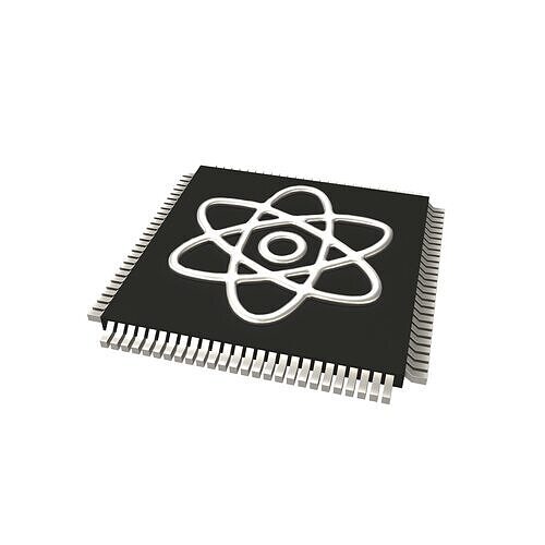 Quantum Chip v1 001 Low-poly 3D model