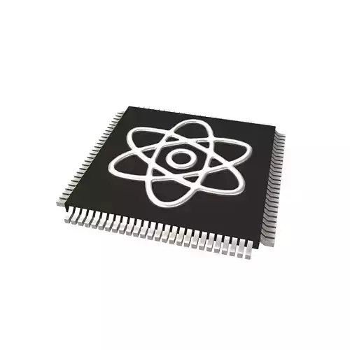 Quantum Chip v1 001 Low-poly 3D model