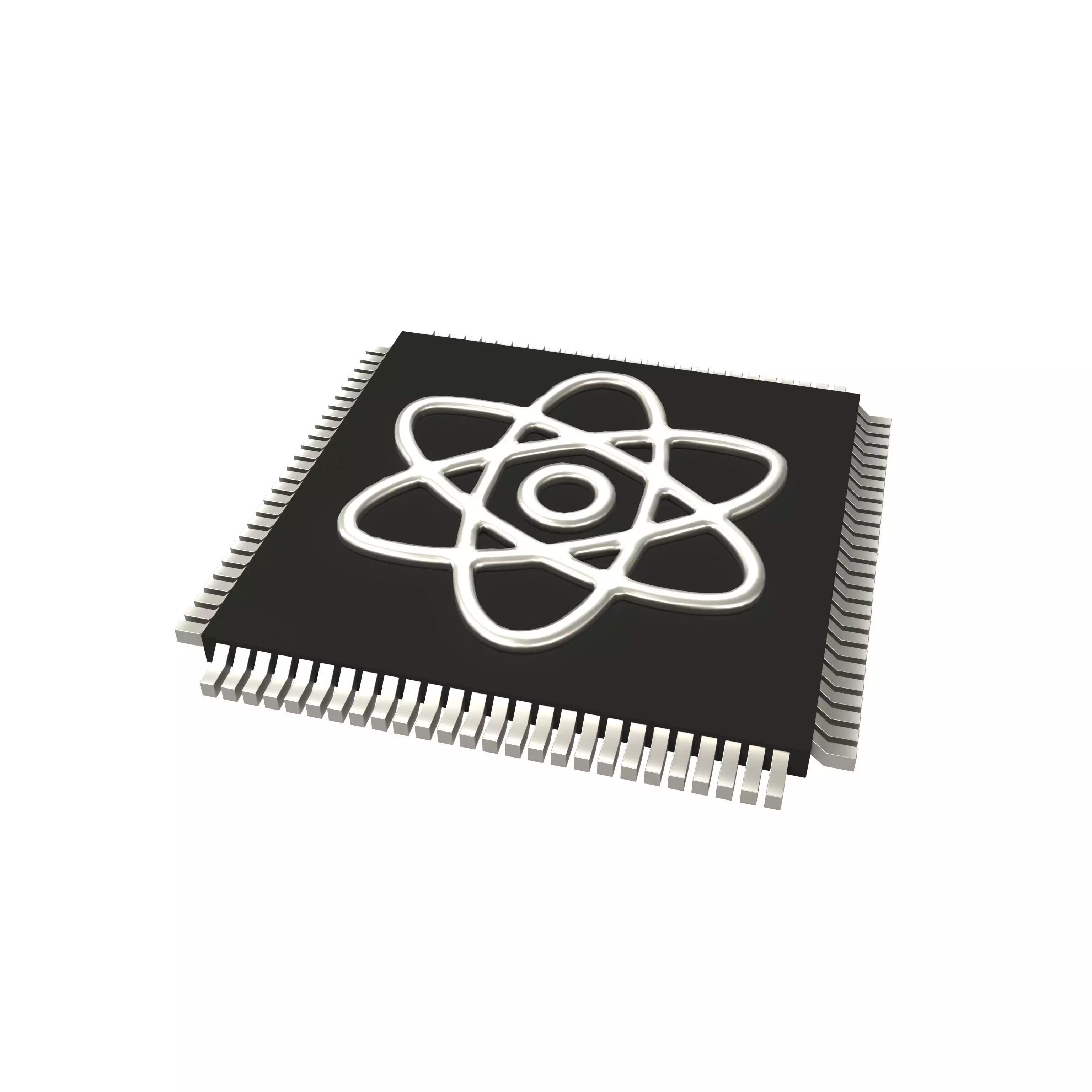 Quantum Chip v1 001 Low-poly 3D model