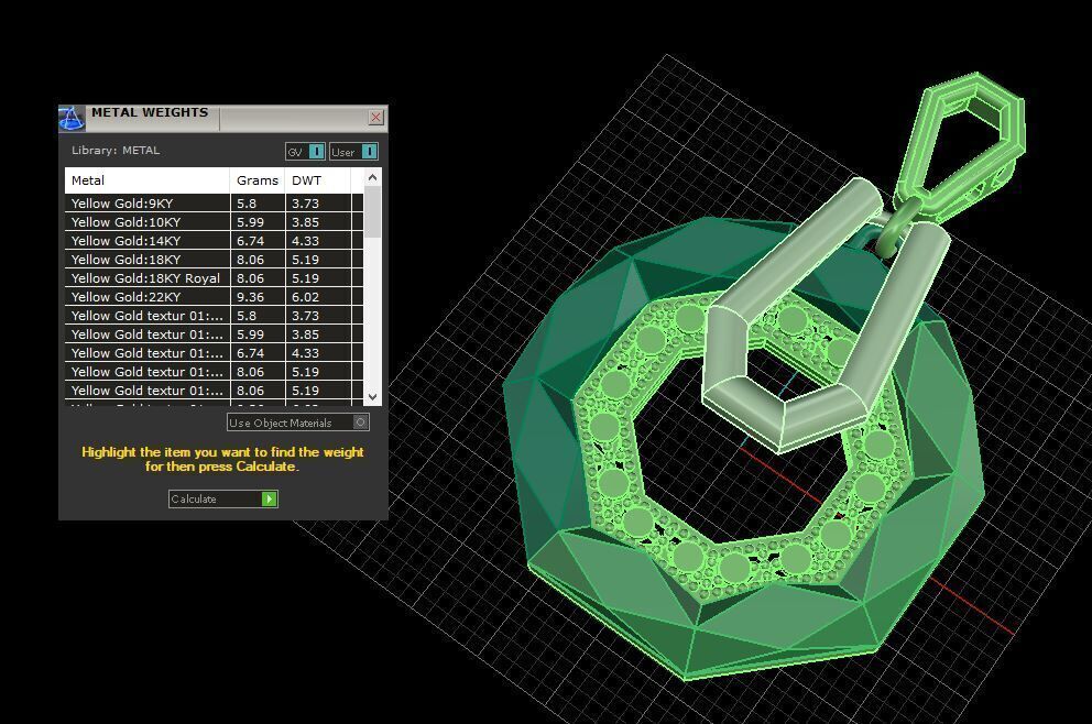facet pendent 3D print model_4