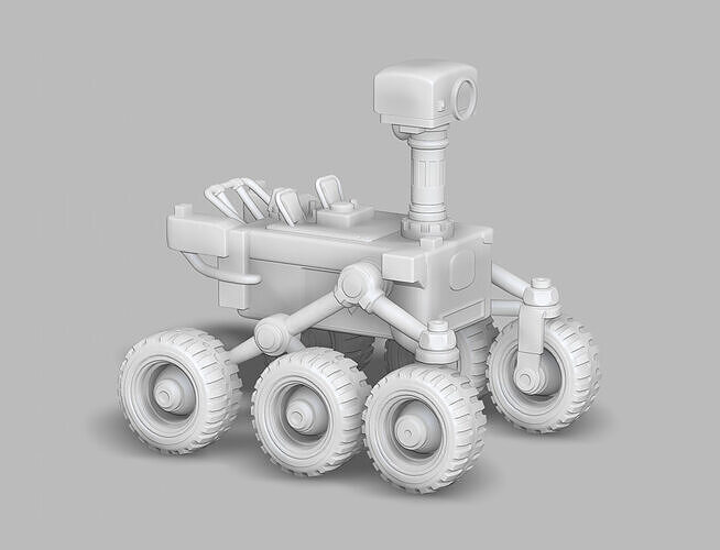 Mars Rover Robot STL 3D Printable Planetary Exploration Vehicle 3D print model