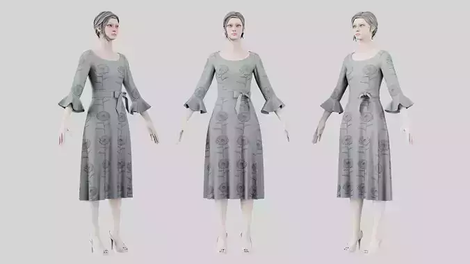 Dress 03 Philippine Gray