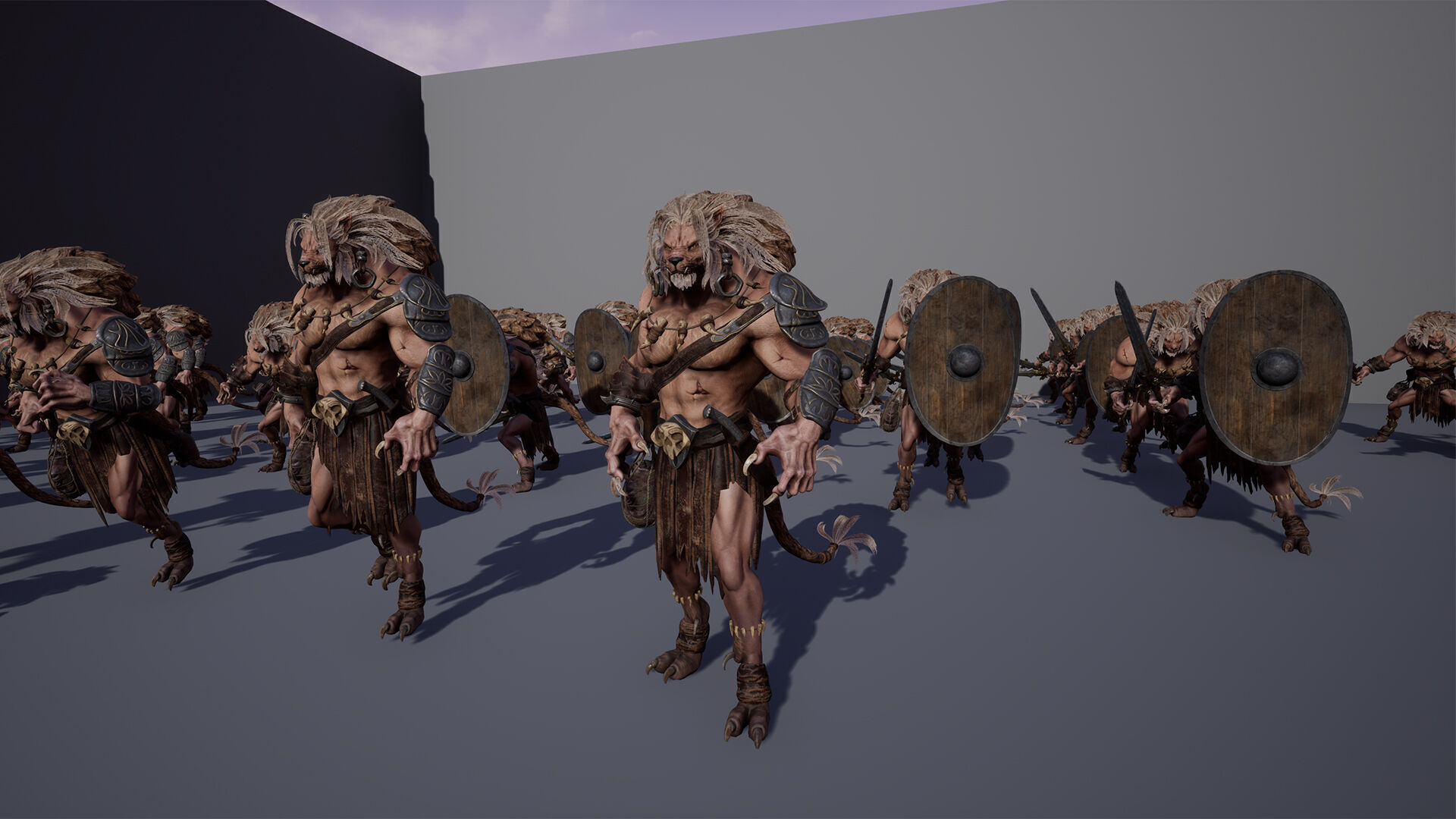 Lion Gladiator Low-poly 3D model_27