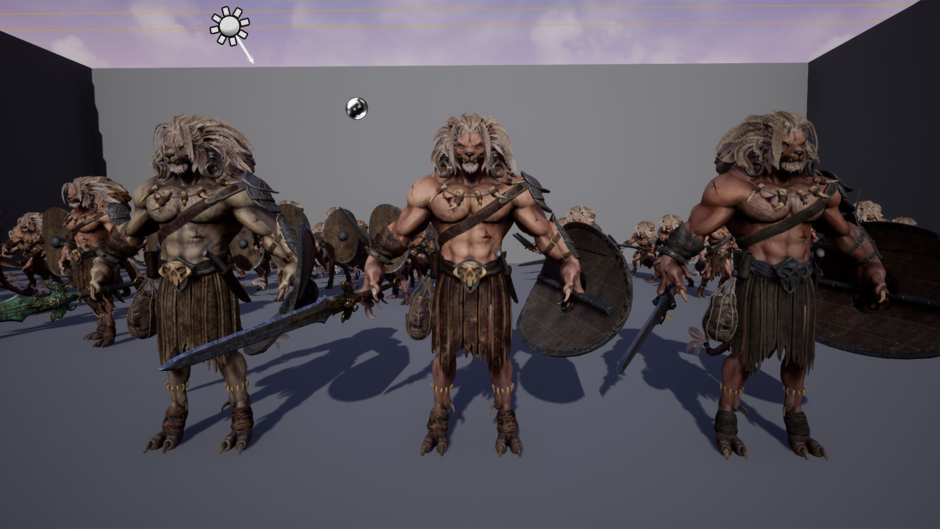 Lion Gladiator Low-poly 3D model_6